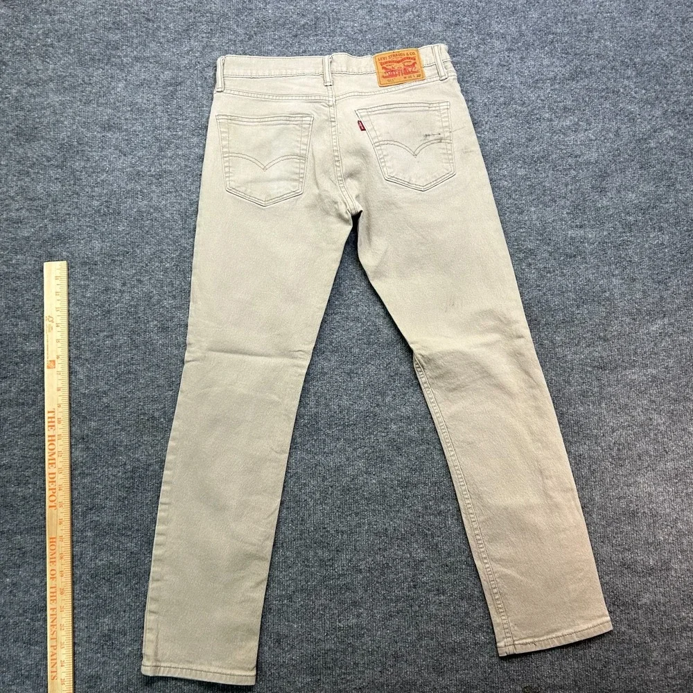 Levi's 511 Straight Jeans Men's Brown Denim Stretch Classic Zip‎ Fly - 31X29.5